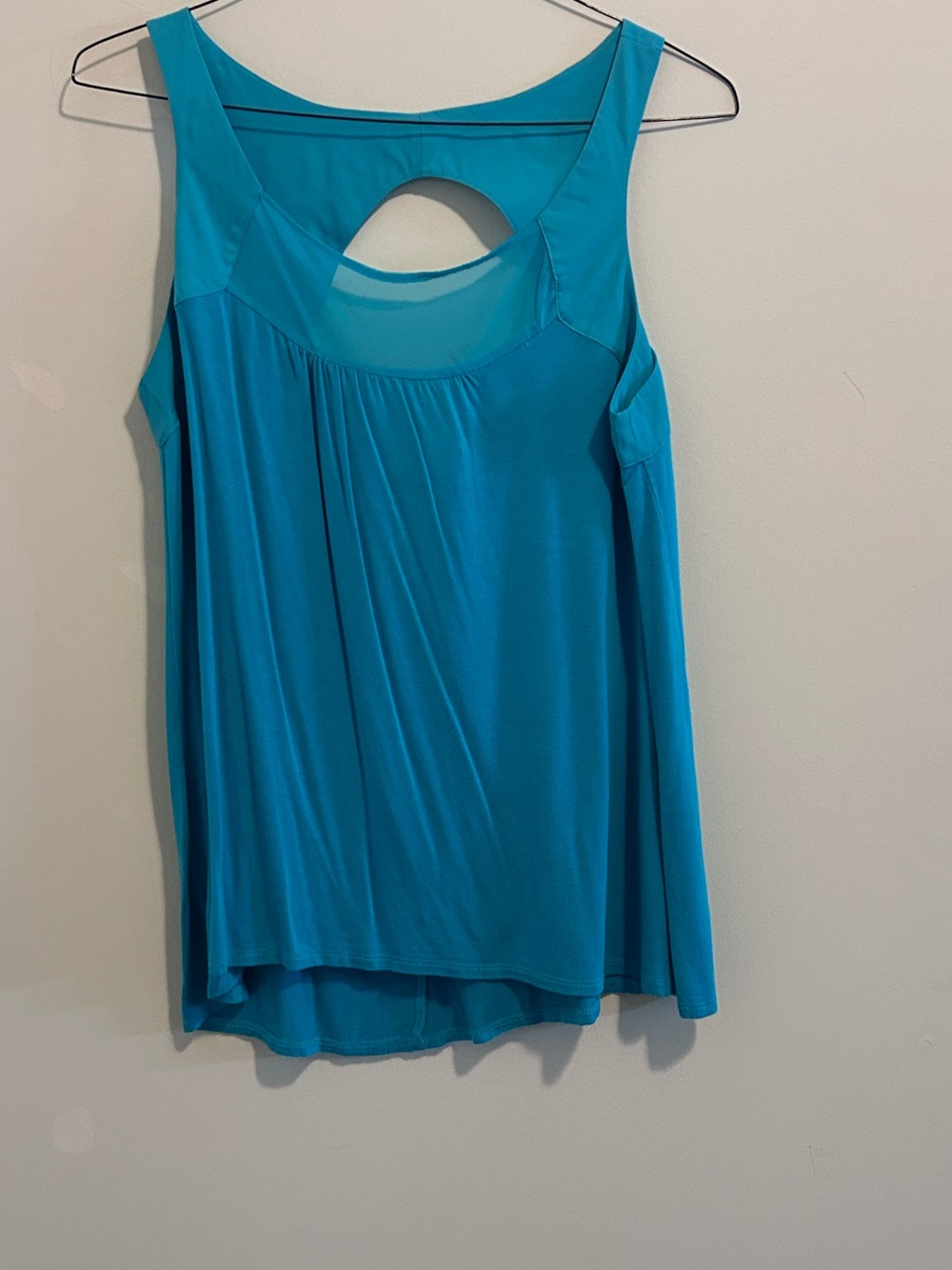 Pure Energy Turquoise Blue Keyhole Back Tank